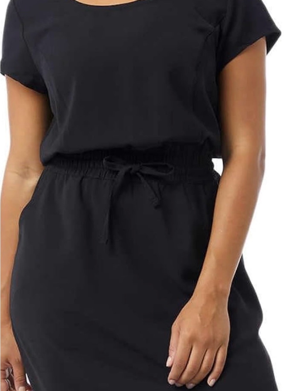 32 Degrees Ladies' Soft Twill Drawstring Dress Black